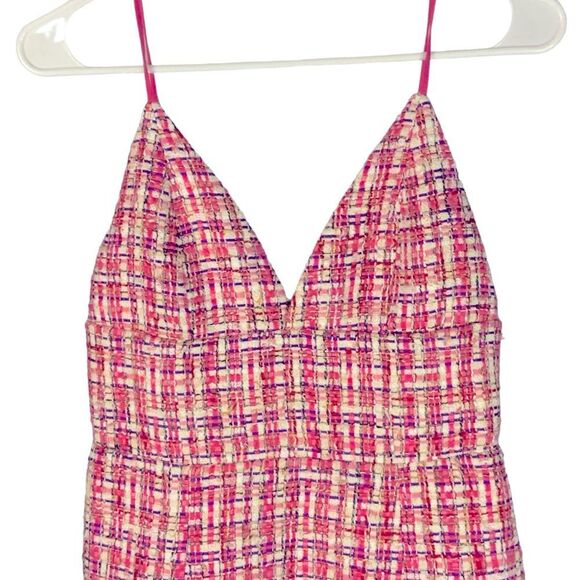 NWT House of Harlow 1960 Pink  Cream and Blue  Woven fabric  Size  XS - Picture 11 of 12